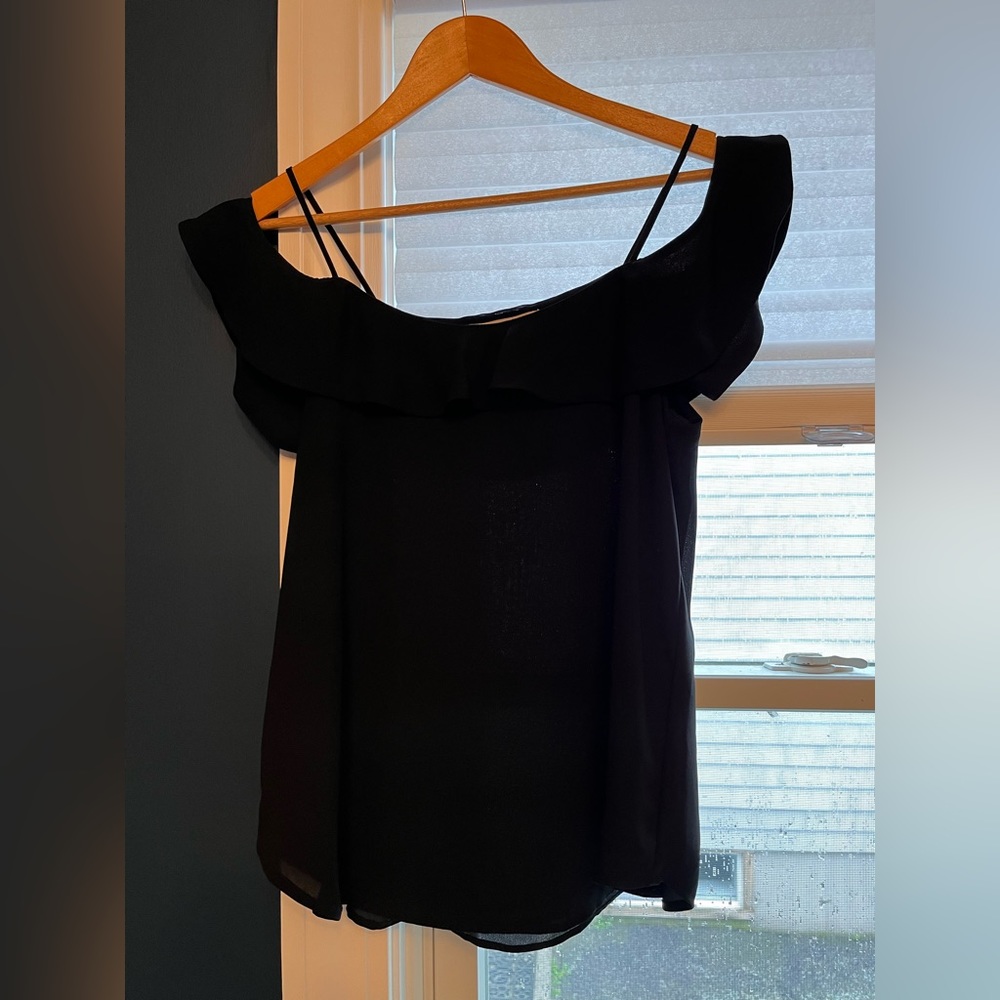 Loft. Black chiffon blouse. XS.